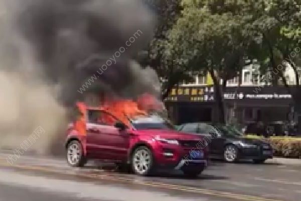 情侶吵架同歸于盡，路虎汽車起火車內兩人身亡(2)