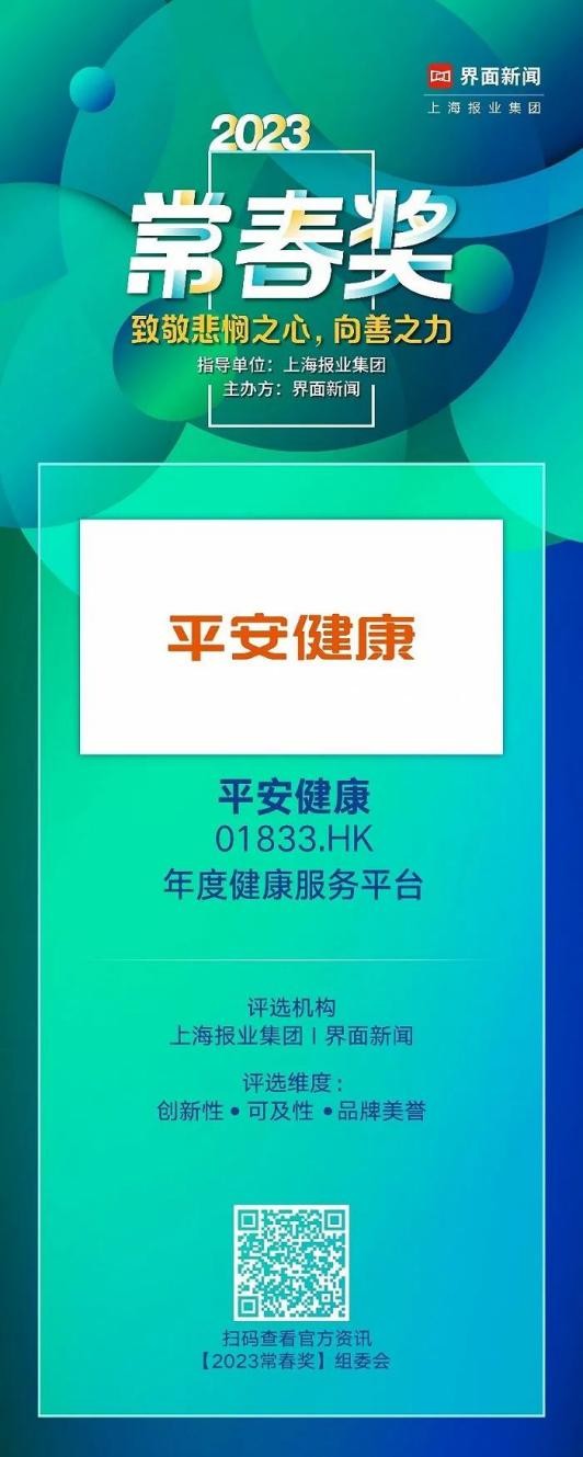 管理式醫療模式再獲認可，平安健康榮膺年度健康服務平臺